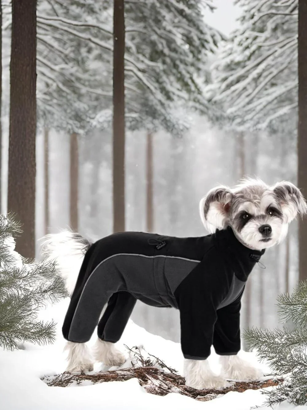 Fleece Dog Coat Pajamas Jumpsuit